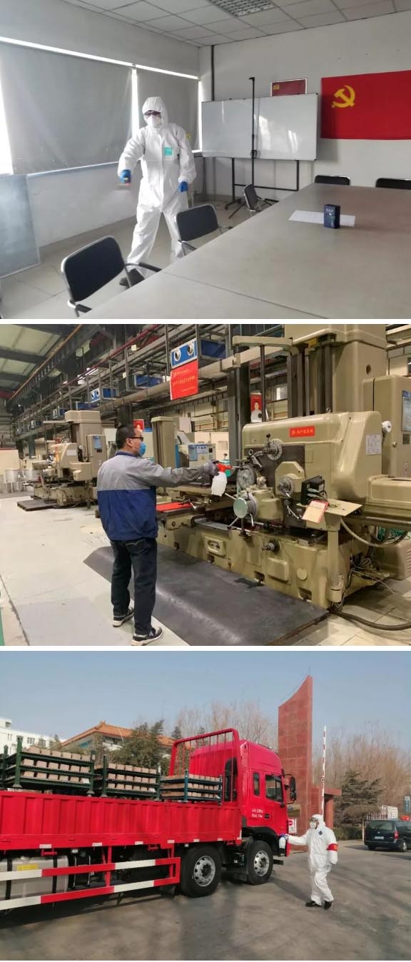 公共區(qū)域、生產(chǎn)車間：消毒、消毒、消毒